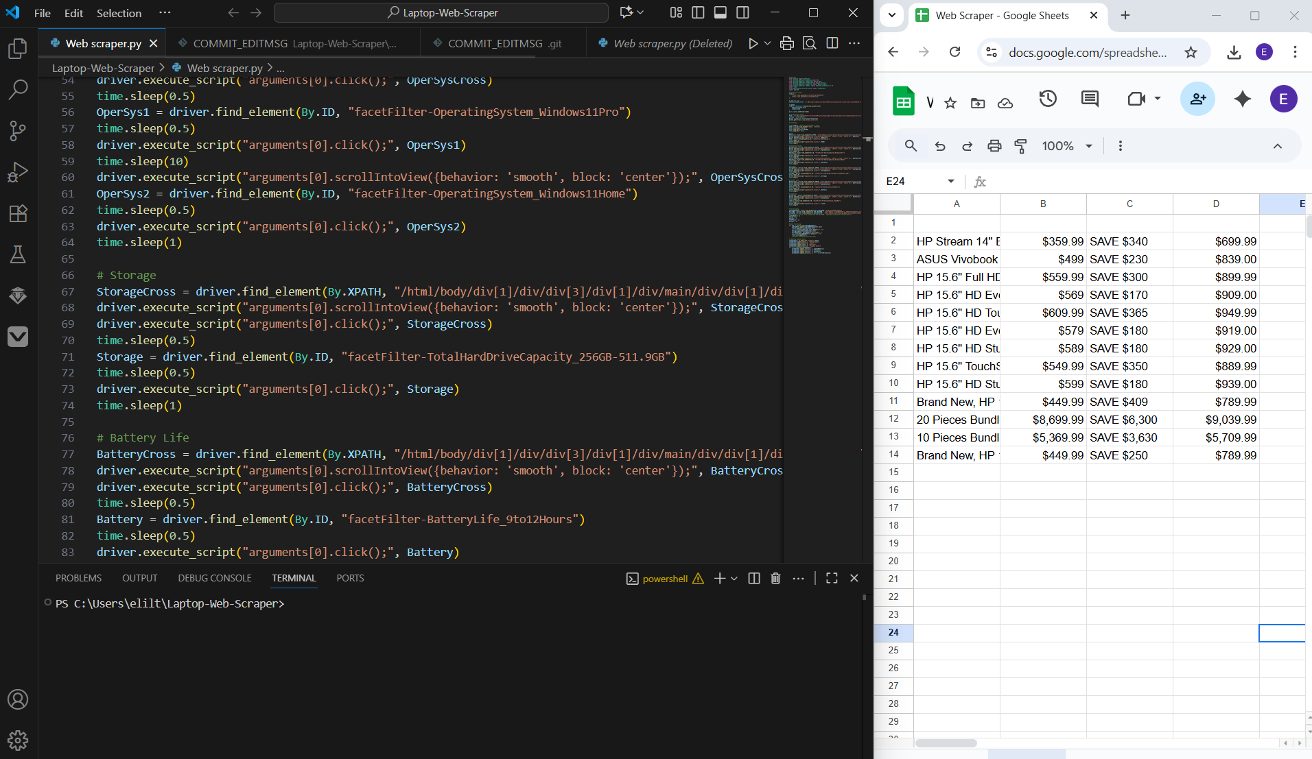 Laptop Web Scraper